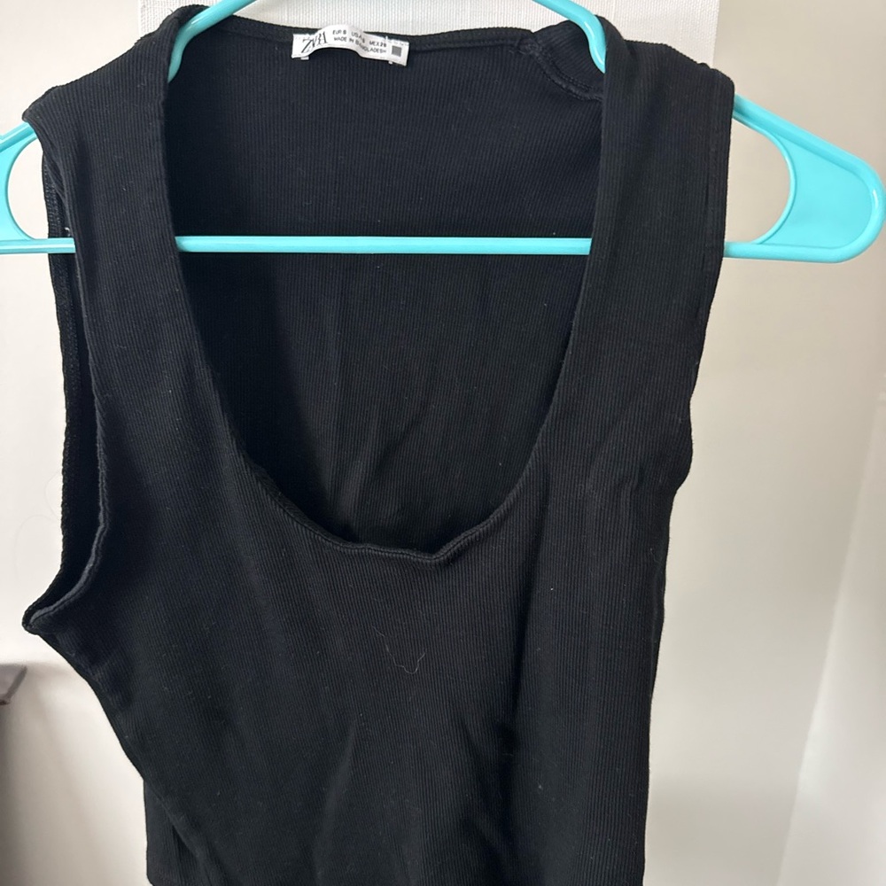 Zara Black Sleeveless Tank Top